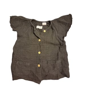 Zara Baby Cheesecloth button top